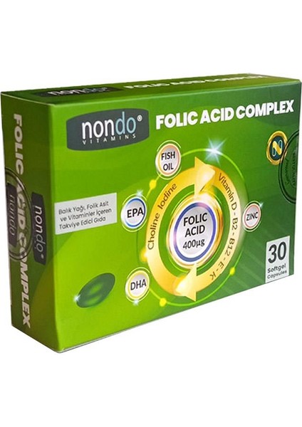 Folic Asit Complex 30 Kapsül 8682911314371