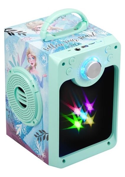 Disney Frozen Karlar Ülkesi Karaoke Seti Hoparlörlü Mikrofonlu Işıklı Lisanslı DY-1016-FRA