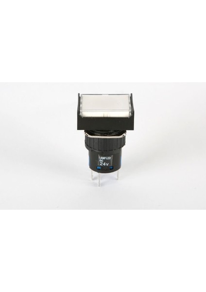 16MM Beyaz Dikdörtgen Ledli Yaylı Buton - 5 Pin 24V.DC 1no+1nc fiyatları