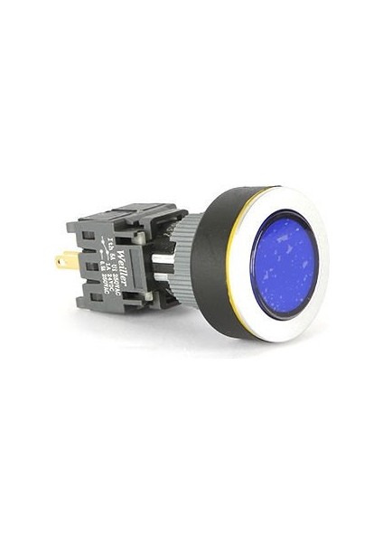 Ø16 mm - Ø22 mm Mavi Yuvarlak Ledli Yaylı Buton 24VAC/DC 1no+1nc fiyatları