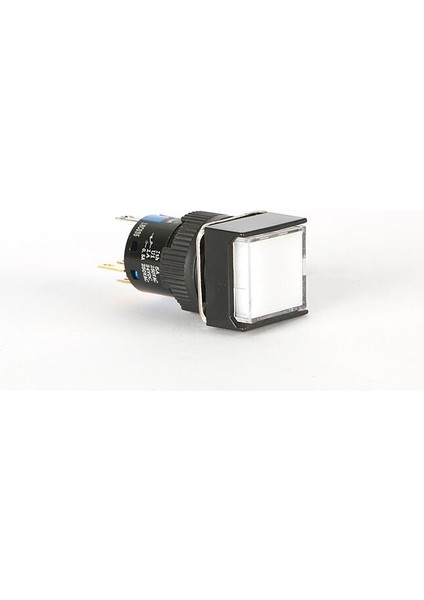 16MM Beyaz Kare Ledli Yaylı Buton - 5 Pin 24V.DC 1no+1nc fiyatları