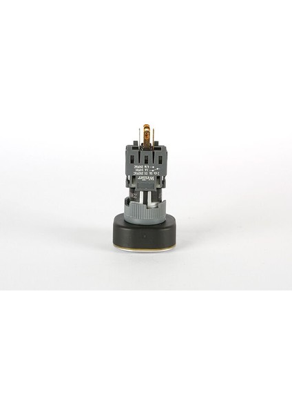 Ø16 mm - Ø22 mm Sarı Kare Ledli Yaylı Buton 24VAC/DC 1no+1nc
