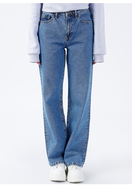 KARLA Straight Fit Orta İndigo Kadın Jean Pantolon fiyatları