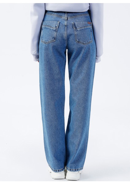 KARLA Straight Fit Orta İndigo Kadın Jean Pantolon modelleri