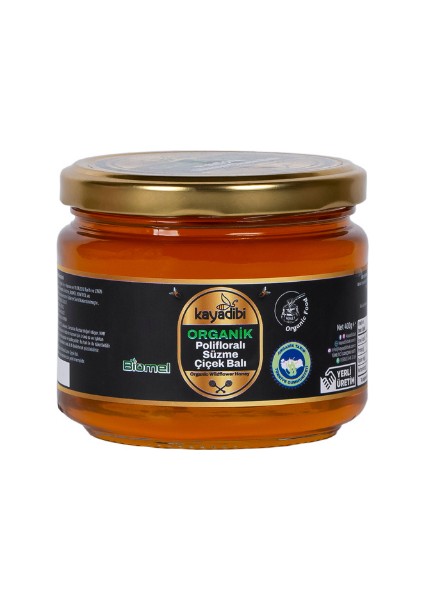 Organik Polifloralı Süzme Çiçek Bal 400 gr