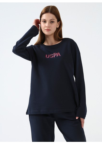 Bisiklet Yaka Lacivert Kadın Sweatshirt BALLY-SK022