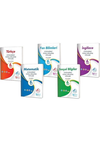 6. Sınıf Etkileşimli Konu Anlatım Föyleri Seti 5 Kitap