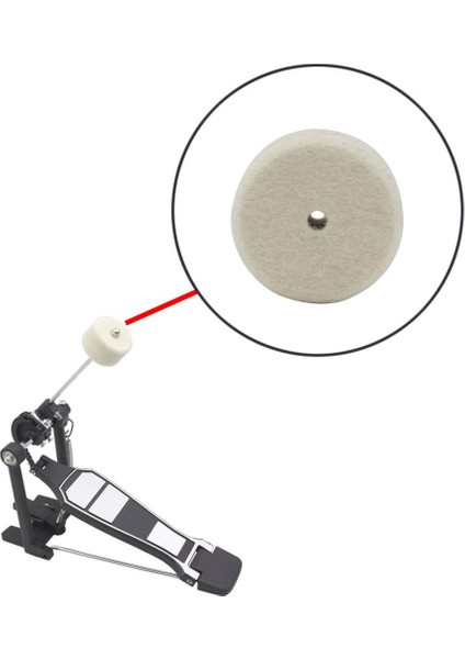 1 Adet Bas Davul Pedal Çırpıcı Baş Yünü Keçe Perküsyon Enstrüman Parçaları (Yurt Dışından) fırsatları