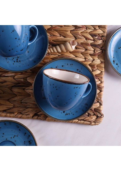Tulü Porselen Tulu Porselen Reactive 93 Mavi 12 Parça Çay Fincan Takımı fiyatları