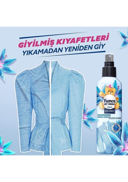 Jet Fresh Giysi Spreyi Lilyum 200 ml 2 Adet+ Orkide 200 ml 2 Adet