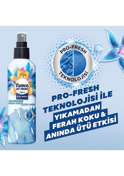 Jet Fresh Giysi Spreyi Lilyum 200 ml 2 Adet+ Orkide 200 ml 2 Adet