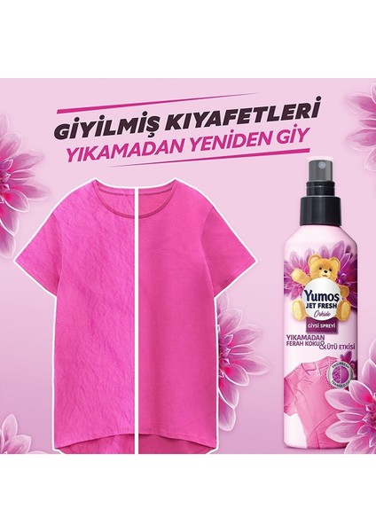 Jet Fresh Giysi Spreyi Lilyum 200 ml 2 Adet+ Orkide 200 ml 2 Adet