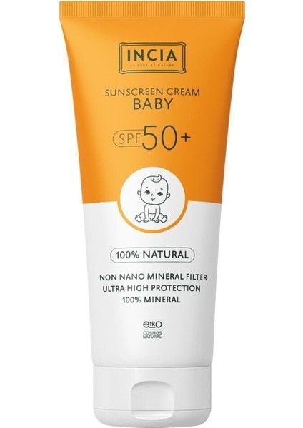 Bebekler Için  Doğal Yüz Ve Vücut Güneş Kremi Spf50+ Baby 100 Ml