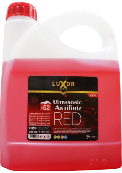 Kimya 4 Mevsim -52°C Ultrasonic Antifiriz 3 Lt [YENİ ÜRETİM]