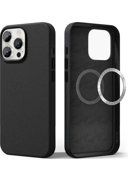 Apple iPhone 13 Pro Max Uyumlu Kılıf 6.7 Inç Magsafe ile Uyumlu Deri Kılıf Içi Kumaş Kadife