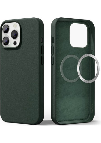 Apple iPhone 14 Pro Uyumlu Kılıf 6.1 Inç Magsafe ile Uyumlu Deri Kılıf Içi Kumaş Kadife