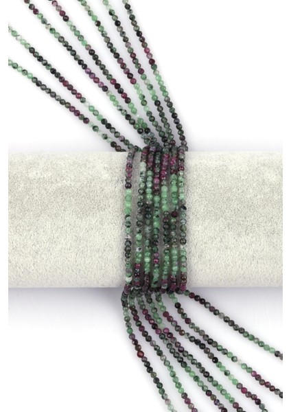 Anyolit Doğal Taş Dizi 2 mm Fasetli Kesim