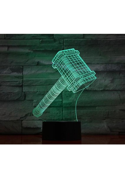 Thor 3D LED Gece Lambası Çocuk Yatak Odası Masa Lambası(Yurt Dışından)