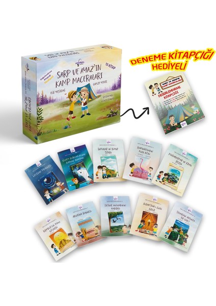 Sarp ve Ayaz'ın Kamp Maceraları 10 Kitap 480 Sayfa (Değerlendirme Kitapçığı Hediyeli)
