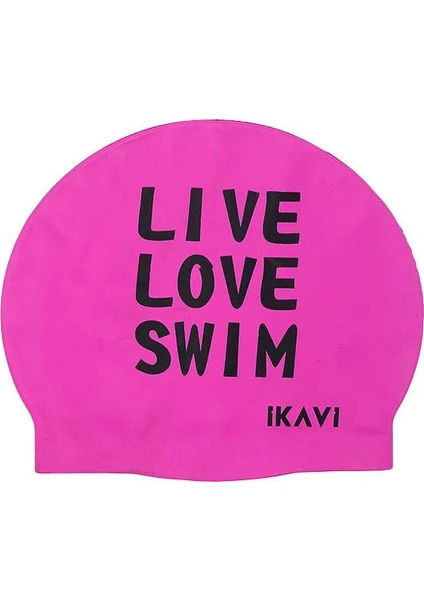 Love Live Swim Baskılı Silikon Bone (Pembe)