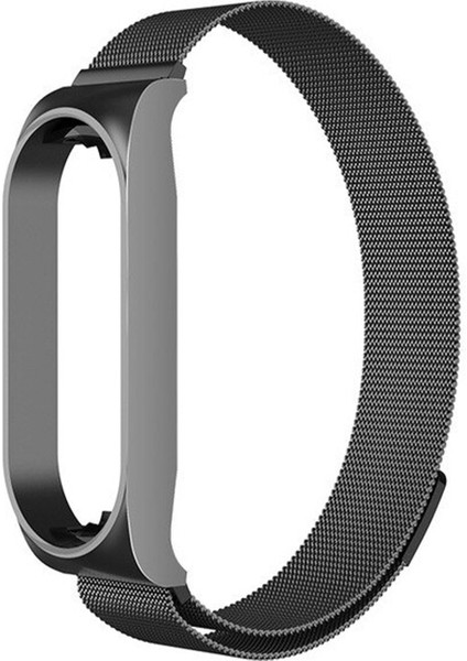 Xiaomi Mi Band 5-6-7 Uyumlu Metal Kasalı Mıknatıslı Kordon Kayış - KY52