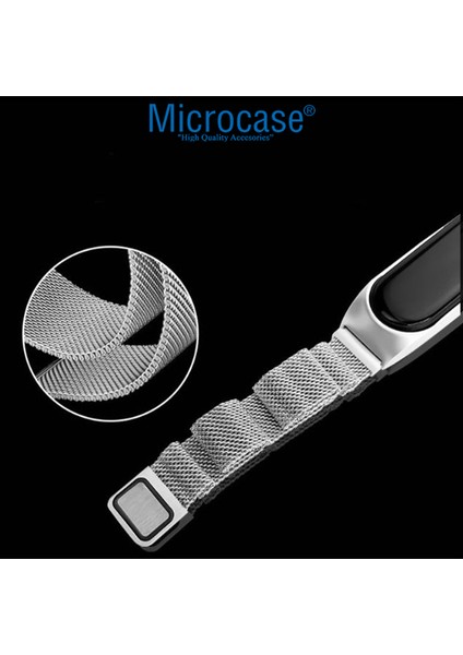 Xiaomi Mi Band 5-6-7 Uyumlu Metal Kasalı Mıknatıslı Kordon Kayış - KY52 modelleri