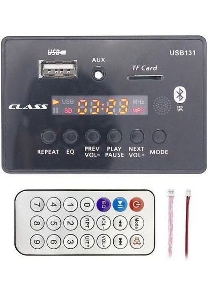 Class USB-131 Aux Usb-Sd-Bluetooth Çevirici Kumandalı Dokoder Kartı