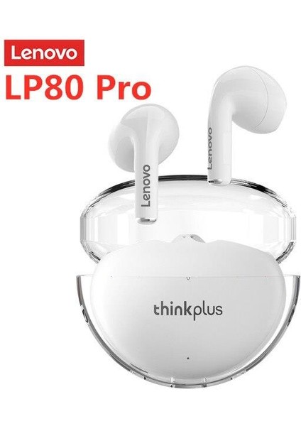 LP80PRO Bluetooth 5.3 Kablosuz Kulaklık Tws Beyaz
