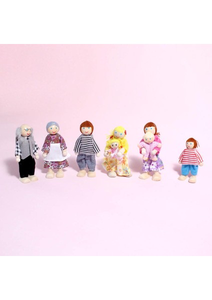Ahşap Dollhouse Minyatür Bebekler Yeni Yürümeye Başlayan Çocuklar Için Erken Eğitim (Yurt Dışından) fiyatları