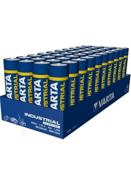 Endüstriyel Aa Kalem Pil 1.5V Alkalin 40'lı Kutu