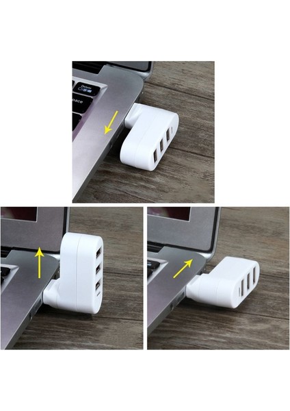 4692B 4 Port USB 2.0 Hub Çoklayıcı Çoğaltıcı 180 Derece