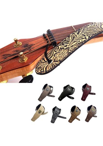 Pu Deri Kayış Akustik Elektrik Gitar Bas Parçaları İçin 125-145 cm. Bej (Yurt Dışından)