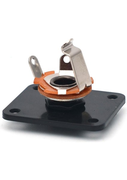 Gitar Parçaları İçin Elektro Gitar Çıkış Plakası Kare Jackplate Siyah (Yurt Dışından)