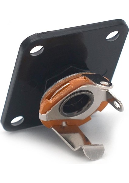Gitar Parçaları İçin Elektro Gitar Çıkış Plakası Kare Jackplate Siyah (Yurt Dışından)