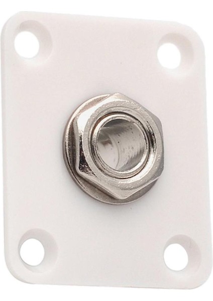 Gitar Müzik Parçaları İçin Kare Elektro Gitar Çıkış Plakası Beyaz (Yurt Dışından)