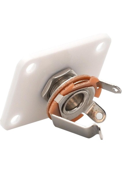 Gitar Müzik Parçaları İçin Kare Elektro Gitar Çıkış Plakası Beyaz (Yurt Dışından) indirimleri