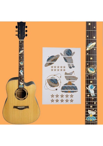 Gitar Klavyesi Boyun İçin Dıy Fretboard Çıkartma Sticker Kakma, Astronot (Yurt Dışından) fiyatları