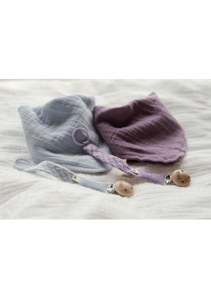 Paci Braid Emzik Askısı-Violet Sky / Mauve