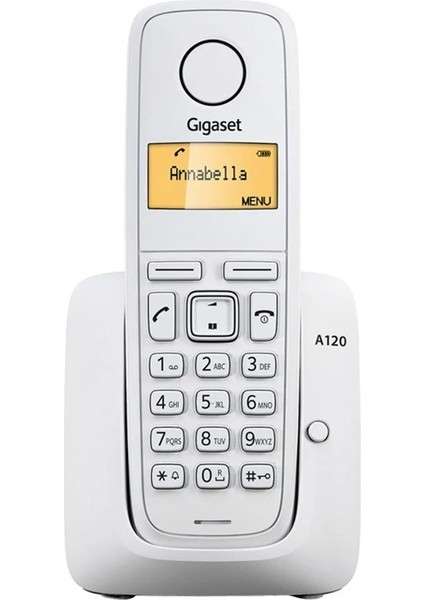 Gıgaset A120 Beyaz Telefon Alfanumerik Ekran Aydınlatmalı Telefon Çok Dilli Telefon Analog Dect Gap