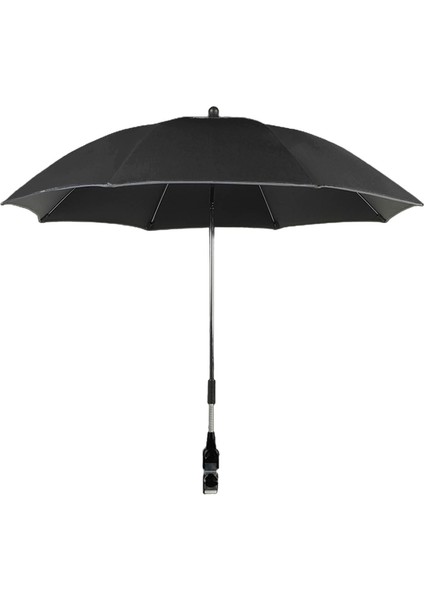 Evrensel Parasol Güneş Kanopi Pram Puset Klipsi Büro Şemsiyesi Siyah (Yurt Dışından)