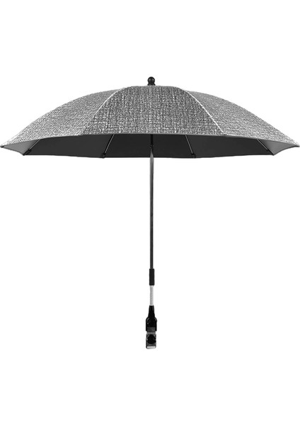 Evrensel Parasol Güneş Kanopi Pram Puset Klipsi Büro Şemsiyesi Gri (Yurt Dışından)