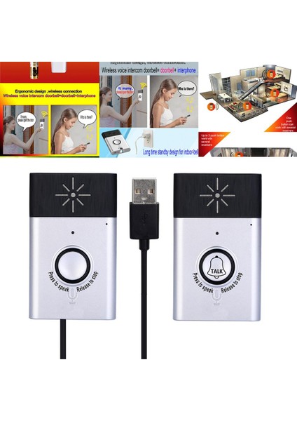 Akıllı 2 Yönlü Konuşma Monitörü Wifi Kapı Zili (Yurt Dışından)