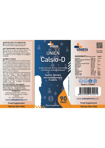 Unıen Calsio-D fiyatları