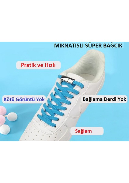 Mıknatıslı Güçlü Bağcık Mıknatıslı Ayakkabı Bağcığı