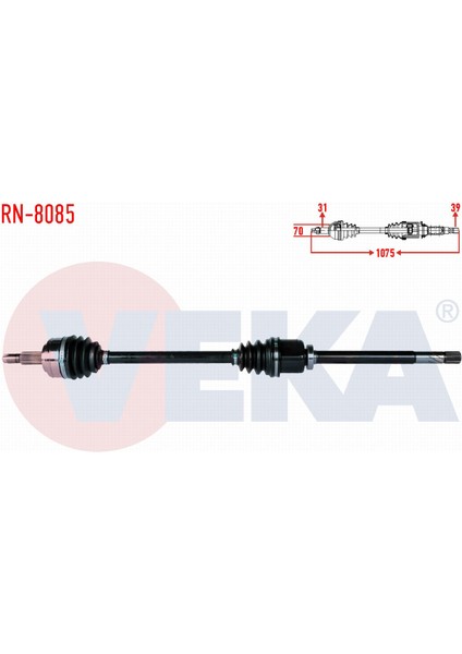 Renault Master Iıı (Fv) 2.3 Dcı 6 Vıtes Uzunluk 1075MM 2010- Komple Aks Sağ Ön 8200842369