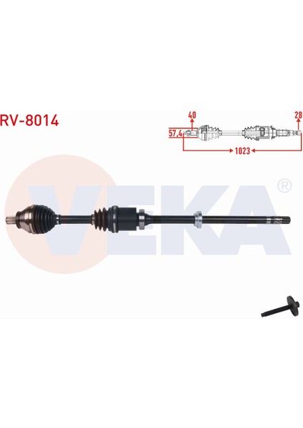 Land Rover Freelander Iı 2.2 Td4 6 M-T 2006-2014 Komple Aks Sağ Ön Uzunluk 1.022,5MM LR002614