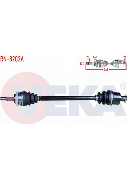 Renault Scenıc I (Ja) 1.6i 16V M-T Abslı 44 Dıs Uzunluk 748MM 1999-2003 Komple Aks Sağ Ön 7701352561