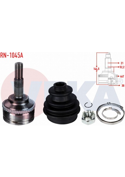 Renault Kangoo (Kc0/ 1) 1.5 Dcı Abslı Aks Kafası Sol-Sağ Ön Dış 8200262686