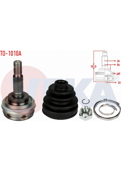 Toyota Corolla Aks Kafası Sol-Sağ Ön Dış 43410-12050