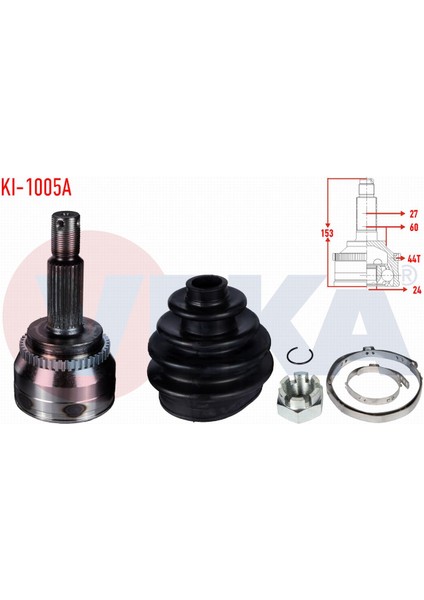 Kıa Cerato(Ld)1.6 Crdı Abslı 44 Dıs 27X24X60 Uzunluk 152.7MM 04-12 Aks Kafası Sol-Sağ Ön Dış